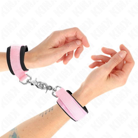 KINK Adjustable Neoprene Wrist Restraints Pink 22-34 cm Ergonomic Fit