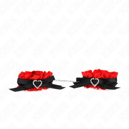 KINK Lace Adjustable Wrist Bands Red Heart Details 22-35cm