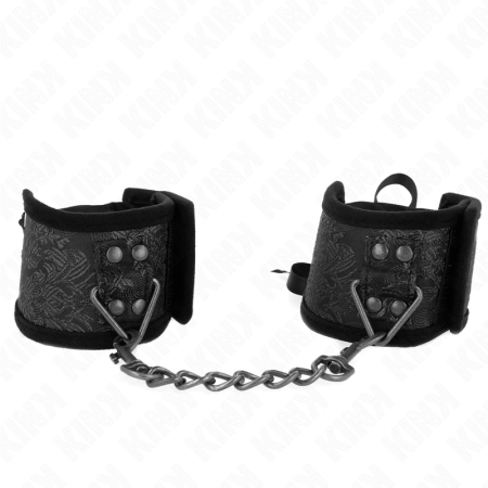 KINK Scandal Wrist Restraints Black Lace Premium Adjustable 24.5x6.5cm