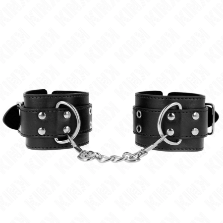 KINK Double Buckle Adjustable Wrist Restraints Black 19-26 cm