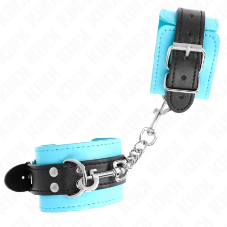 KINK Adjustable Blue Wrist Restraints with Soft Fur Lining 20-28cm