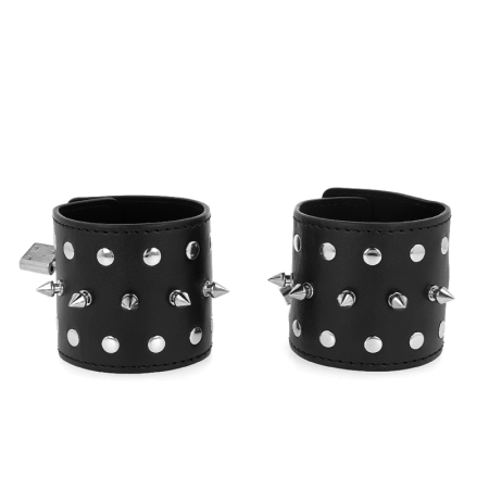 KINK Punk Wrist Restraints with Decorative Studs 25x6cm Black