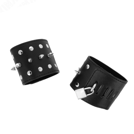 KINK Punk Wrist Restraints with Decorative Studs 25x6cm Black
