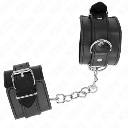 KINK Adjustable Black Wrist Restraints 20-23 cm - Ergonomic Comfort Cuffs