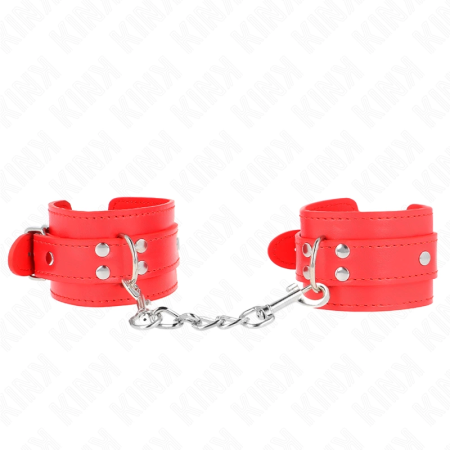 KINK Adjustable Wrist Restraints Red 20-23cm x 5.5cm Premium Comfort