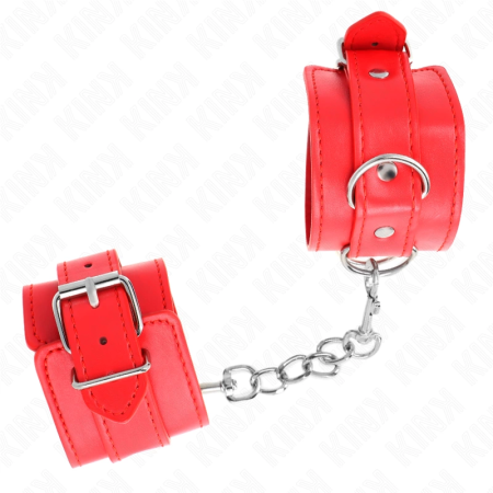 KINK Adjustable Wrist Restraints Red 20-23cm x 5.5cm Premium Comfort