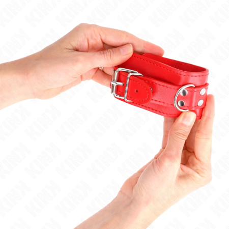 KINK Adjustable Wrist Restraints Red 20-23cm x 5.5cm Premium Comfort