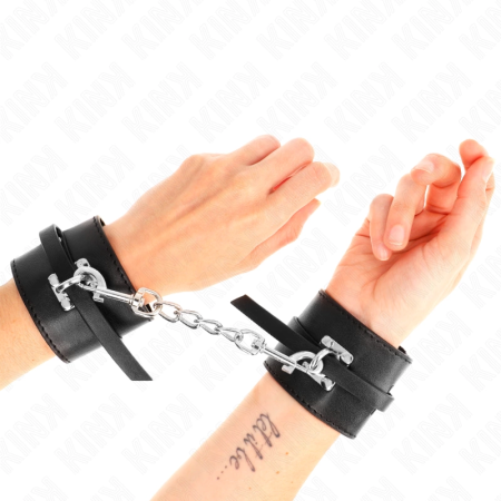KINK Deluxe Adjustable Locking Wrist Bands Black 14.5-21 cm x 6 cm