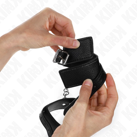 KINK Snake Pattern Adjustable Wrist Restraints Black 20-28cm x 5.4cm