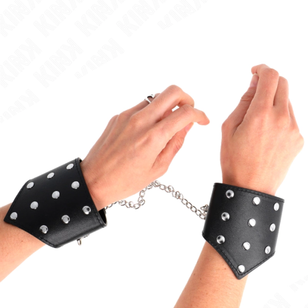 KINK Black Point Adjustable Wristbands with Chain, 17-23cm, Black