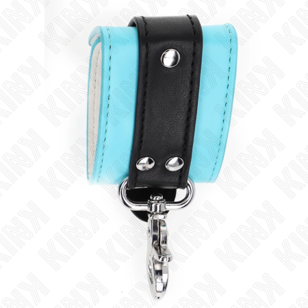 KINK Premium Lockable Wrist Restraints Black/Blue Adjustable 21-28cm