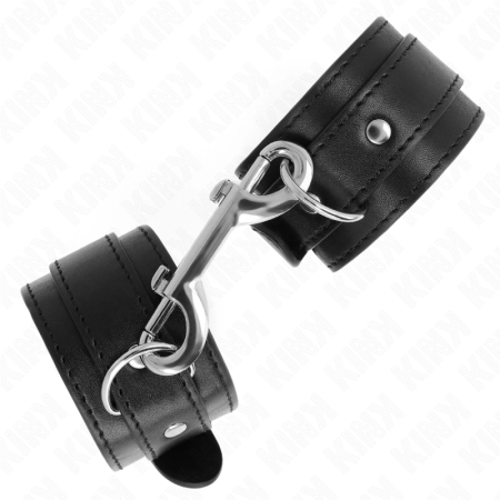 Kink Wrist Restraints Black Adjustable 17-28 cm x 5 cm Single Rivet Row