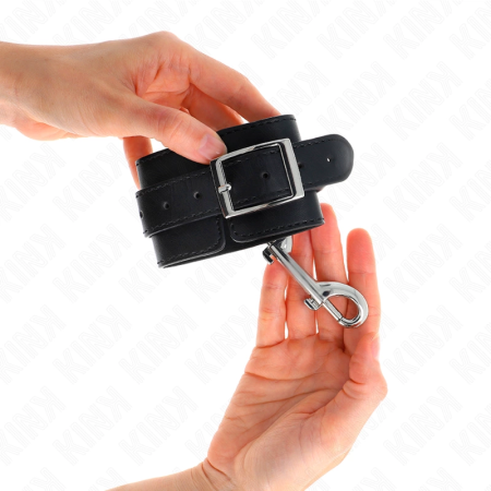 Kink Wrist Restraints Black Adjustable 17-28 cm x 5 cm Single Rivet Row