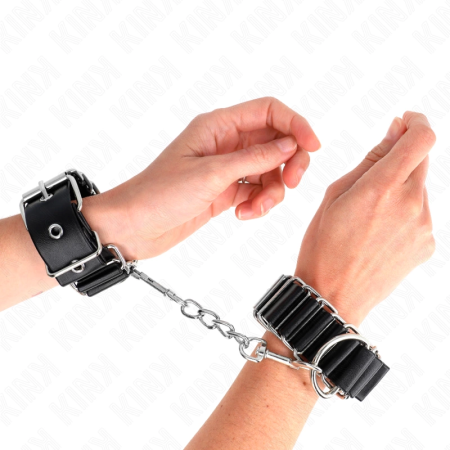 KINK Hinge-Like Adjustable Black Wrist Restraints 16-22 cm x 3.5 cm