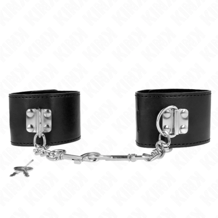 KINK Adjustable Wrist Restraints with Padlock Black 16-23cm x 5.5cm