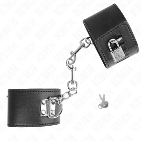 KINK Adjustable Wrist Restraints with Padlock Black 16-23cm x 5.5cm