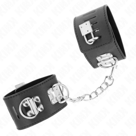 KINK Adjustable Wrist Restraints with Padlock System Black 16-23 cm