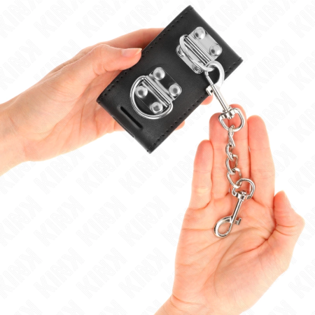 KINK Adjustable Wrist Restraints with Padlock System Black 16-23 cm