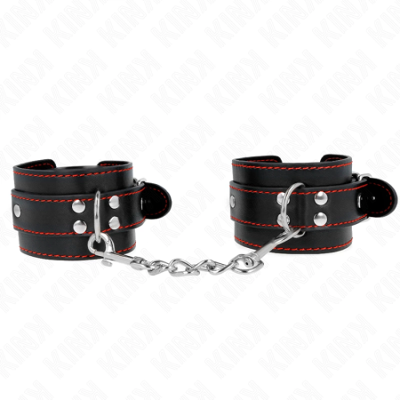 KINK Adjustable Black & Red Wrist Restraints 20-28 cm Ergonomic Design