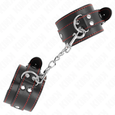 KINK Adjustable Black & Red Wrist Restraints 20-28 cm Ergonomic Design