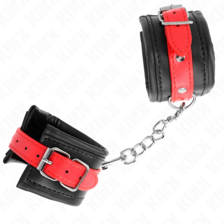 KINK Wrist Restraints Black & Red Adjustable 17-28 cm Ergonomic Design