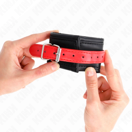 KINK Wrist Restraints Black & Red Adjustable 17-28 cm Ergonomic Design