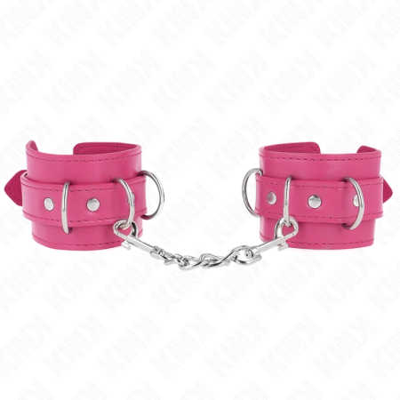 KINK 3 D-Ring Adjustable Wrist Restraints Pink 17.5-25cm x 6cm