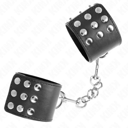 KINK Adjustable Black Wrist Restraints with Snap Fasten 19-24cm x 5.5cm