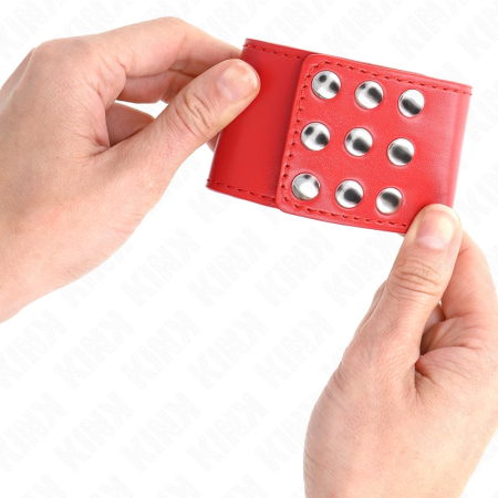 KINK Wrist Restraints Red Adjustable 19-24 cm x 5.5 cm Secure Snap System