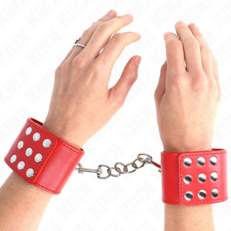 KINK Wrist Restraints Red Adjustable 19-24 cm x 5.5 cm Secure Snap System