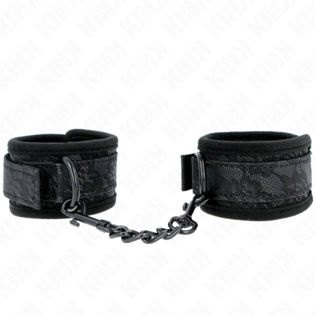 Kink Dark Lace Neoprene Adjustable Wrist Cuffs Black 20-29cm x 5cm