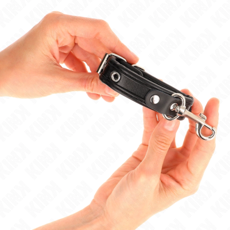 KINK Mini Adjustable Black Wristbands with Studs 16-22cm x 2cm