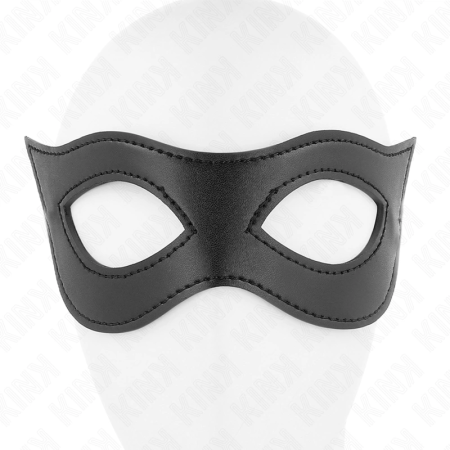 KINK Leatherette Eye Mask Model 2 Black 23x7.5 cm Adjustable Strap