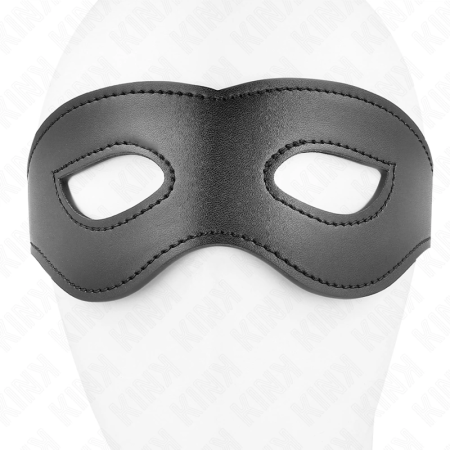 KINK Leatherette Eye Mask Model 1 - Adjustable Black 30x7cm