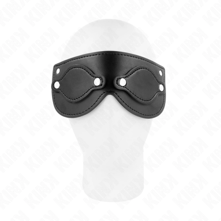 KINK Leatherette Eye Mask with Detachable Covers 22x9cm Adjustable Fit