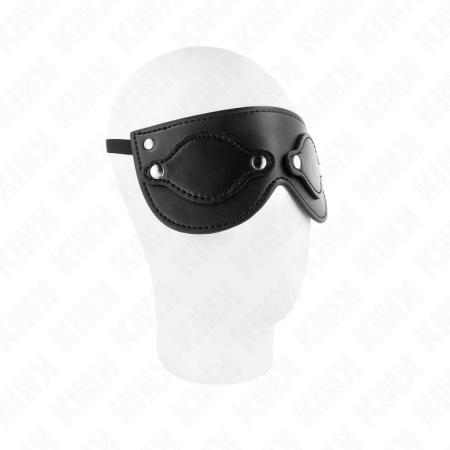 KINK Leatherette Eye Mask with Detachable Covers 22x9cm Adjustable Fit