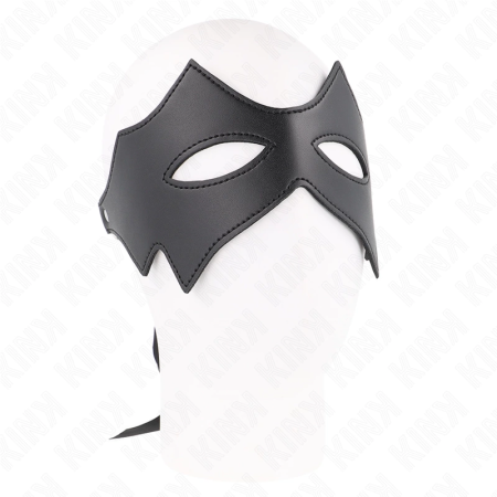 KINK Cat Face Mask Model 1 - Black Vegan Leather, 34x12 cm, Adjustable