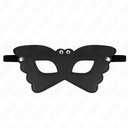 KINK Butterfly-Shaped Vegan Leather Mask, Adjustable, 20x9 cm, Black