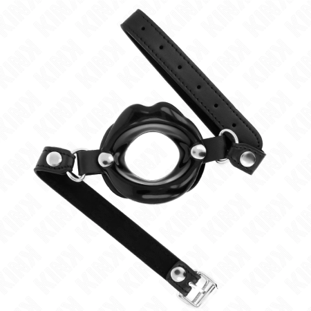 KINK LIP 8 cm Intimate Restraint with Black Leatherette Strap, Adjustable 39-58 cm