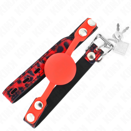 KINK Model 2 Silicone Ball Gag 4 cm with Lock, Adjustable 60x2 cm Strap