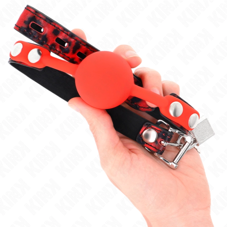 KINK Model 2 Silicone Ball Gag 4 cm with Lock, Adjustable 60x2 cm Strap