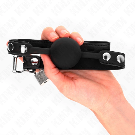 KINK Model 1 Silicone Ball Gag with Lock 4cm - Adjustable 60cm Strap