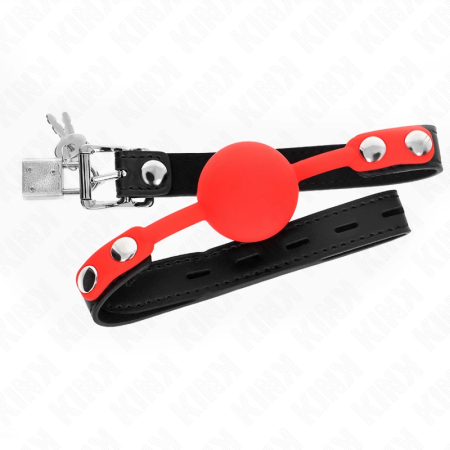 KINK Silicone Ball Gag with Lock 4cm - Adjustable Secure Strap 60cm
