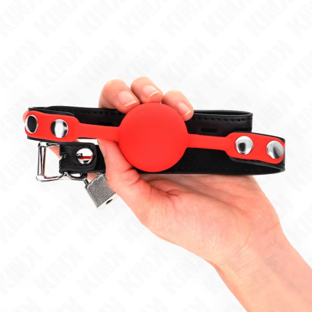 KINK Silicone Ball Gag with Lock 4cm - Adjustable Secure Strap 60cm