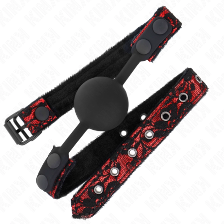 KINK Scandal Silicone Ball Gag 4cm - Adjustable Comfort Model Black 65x2cm