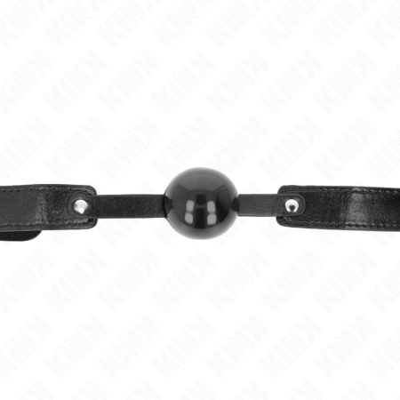 KINK Ball Gag Model 2 Soft TPE 4cm - Adjustable Black Strap 65x2.5cm