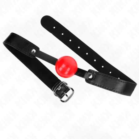 KINK Model 1 Soft TPE Ball 4cm Adjustable Gag 41-61cm Black/Red