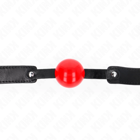 KINK Model 1 Soft TPE Ball 4cm Adjustable Gag 41-61cm Black/Red