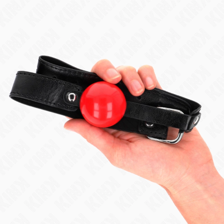 KINK Model 1 Soft TPE Ball 4cm Adjustable Gag 41-61cm Black/Red