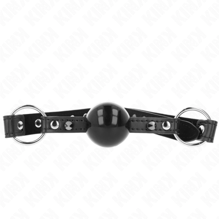 KINK Ball Gag 4 cm - Silicone Ball, Rivet Tip, Adjustable Strap 65x2 cm